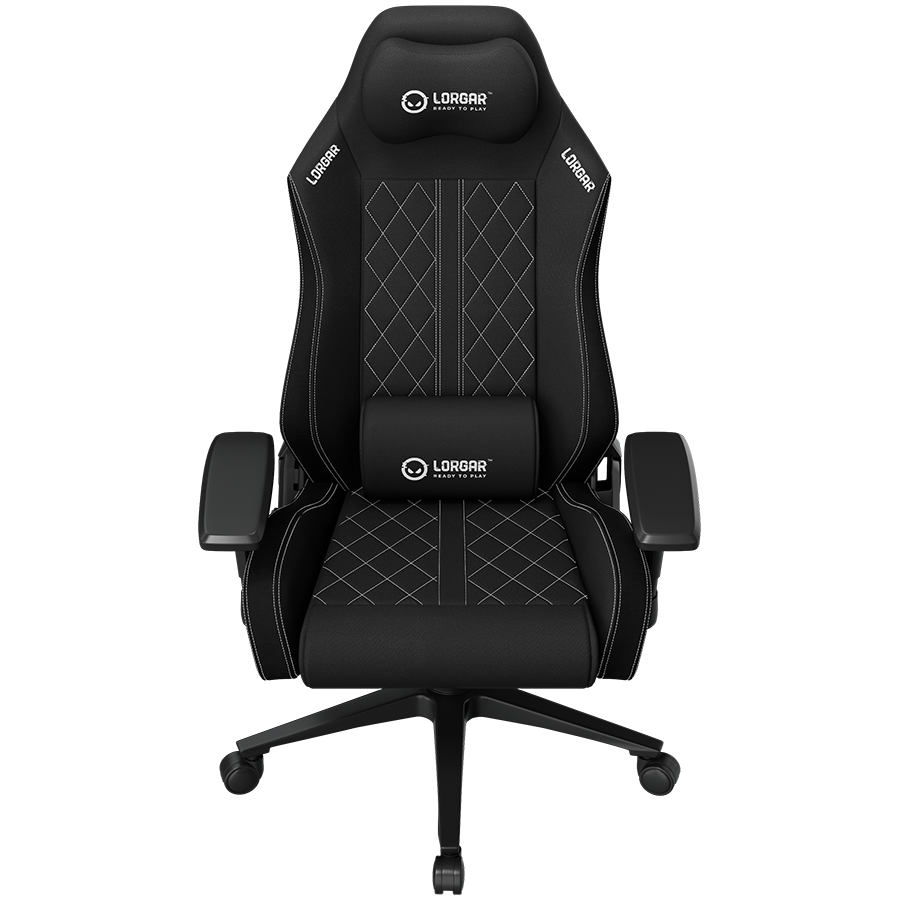 LORGAR CHA41, Ergonomic Gaming Chair Advanced, premium anti-stain fabric, Black/white - slika 2