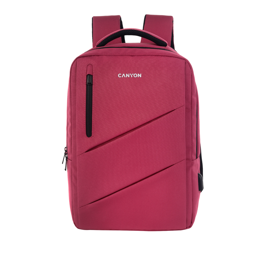 CANYON backpack BPE-5 Urban USB 15.6'' Red - slika 4