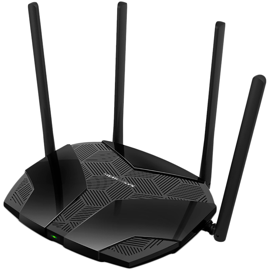 Mercusys MR80X AX3000 Dual-Band Wi-Fi 6 Router, 574 Mbps at 2.4 GHz + 2402 Mbps at 5 GHz, 4× Fixed External Antennas, 3× G LAN Ports, 1× G WAN Port, 1024-QAM, OFDMA, HE160, Router/AP mode, Beamforming - slika 2