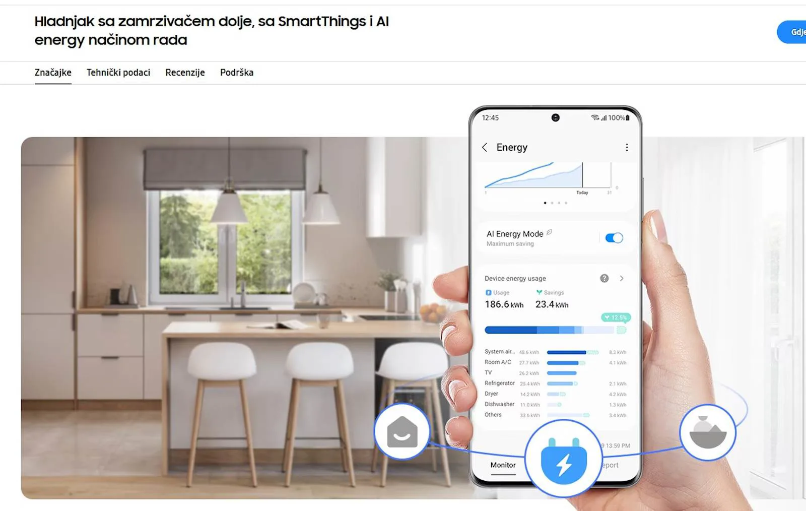 Frižider SAMSUNG sa zamrzivačem RB34C600DSA/EF - slika 4