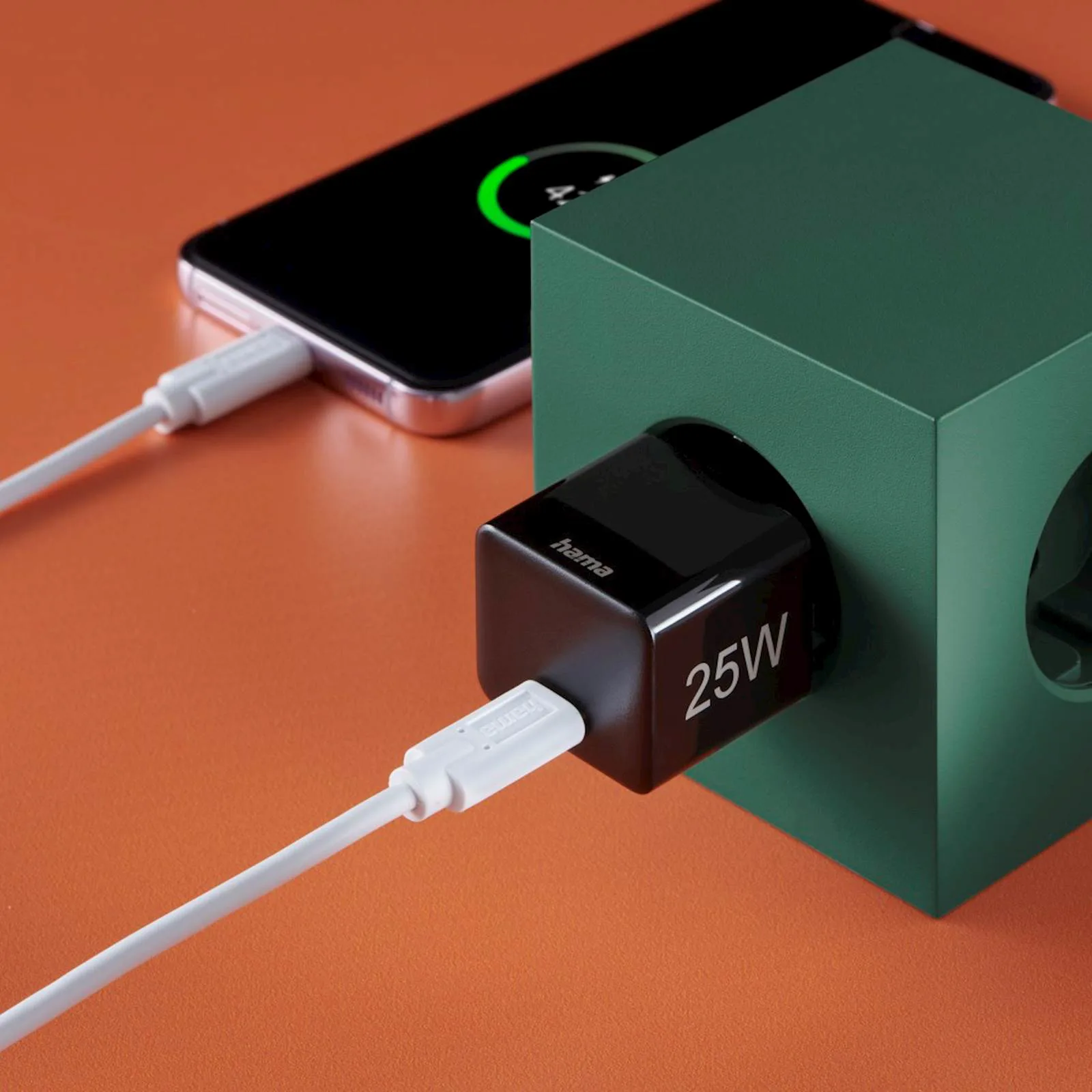 HAMA PUNJAČ GLAVA, PD/QC, USB-C, 25W, crni - slika 5