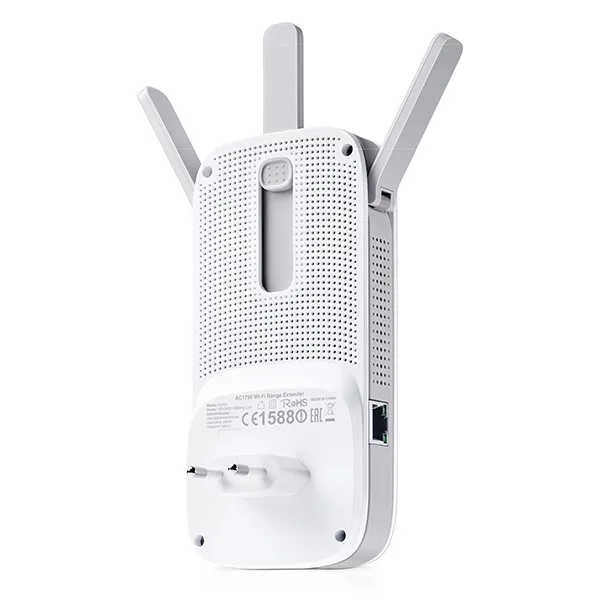 AC1750 Dual Band Wireless Wall Plugged Range Extender, Qualcomm, 1300Mbps at 5Ghz + 450Mbps at 2.4Ghz, 802.11ac/a/b/g/n, 1 10/100/1000M LAN, Ranger Extender button, Range extender modeпјЊwith 3 fixed  - slika 2