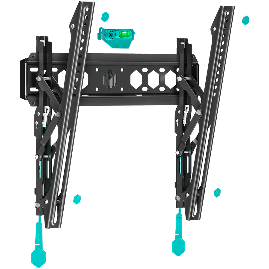 ONKRON Tilting TV Wall Mount for 35 to 65-inch Flat Panel TVs Digital Panels 60 kg TM5 Black