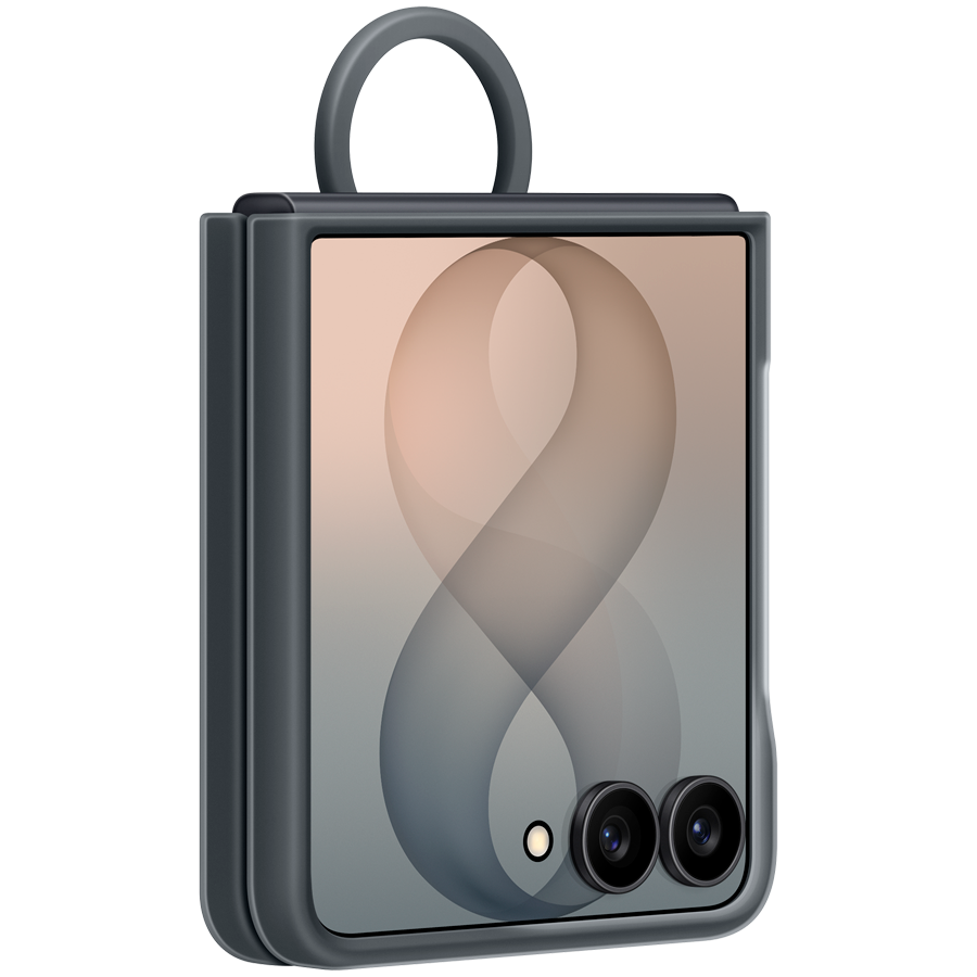 Samsung Galaxy Flip8 Silicone Ring Magnet Case Black - slika 2