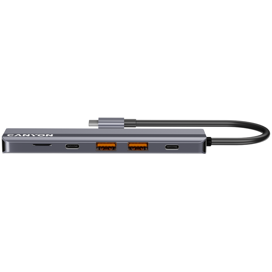 CANYON hub DS-17 6in1 4k USB-C Grey - slika 4
