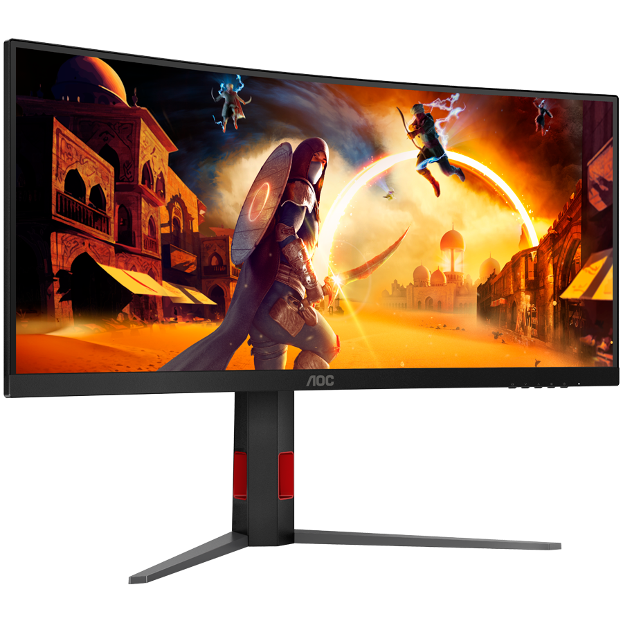 AOC Monitor Gaming CU34G4Z 34" Curved Fast VA, WQHD 3440x1440, 240Hz, 1500R, 1ms, DisplayHDR 400, Adaptive Sync, 2x HDMI 2.1, 1x DP 1.4, USB hub, Ergonomic - slika 3