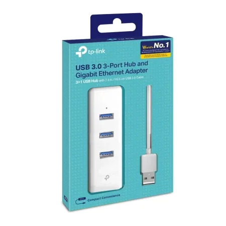 TP-LINK UE330 USB 3.0 3-Port Hub & Gigabit Ethernet Adapter 2 in 1 USB Adapter - slika 4