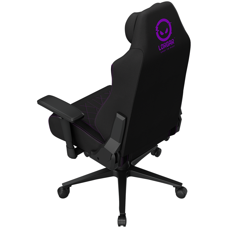 LORGAR CHA41, Ergonomic Gaming Chair Advanced, premium anti-stain fabric, Black/purple - slika 8