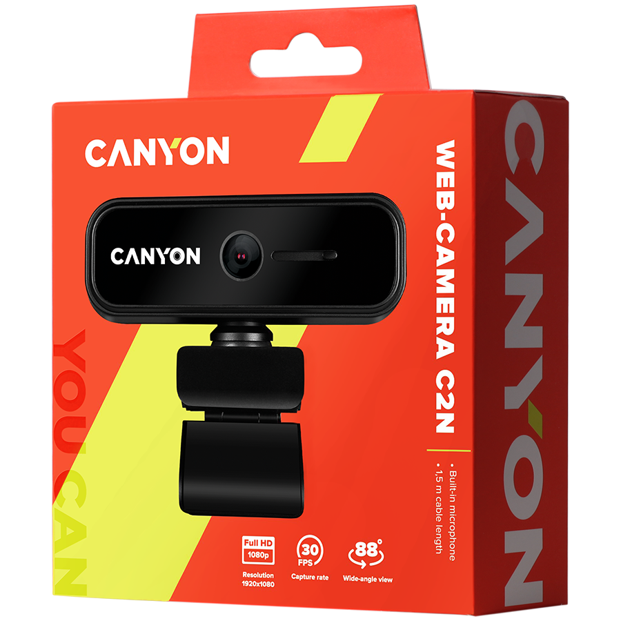 CANYON webcam C2N Full HD 1080p Black - slika 3