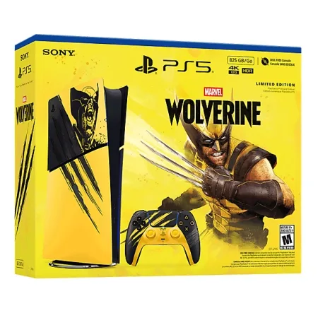 Konzola Playstation 5 Slim Digital Edition Marvels Wolverine Battle Yellow Limited Edition - slika 3