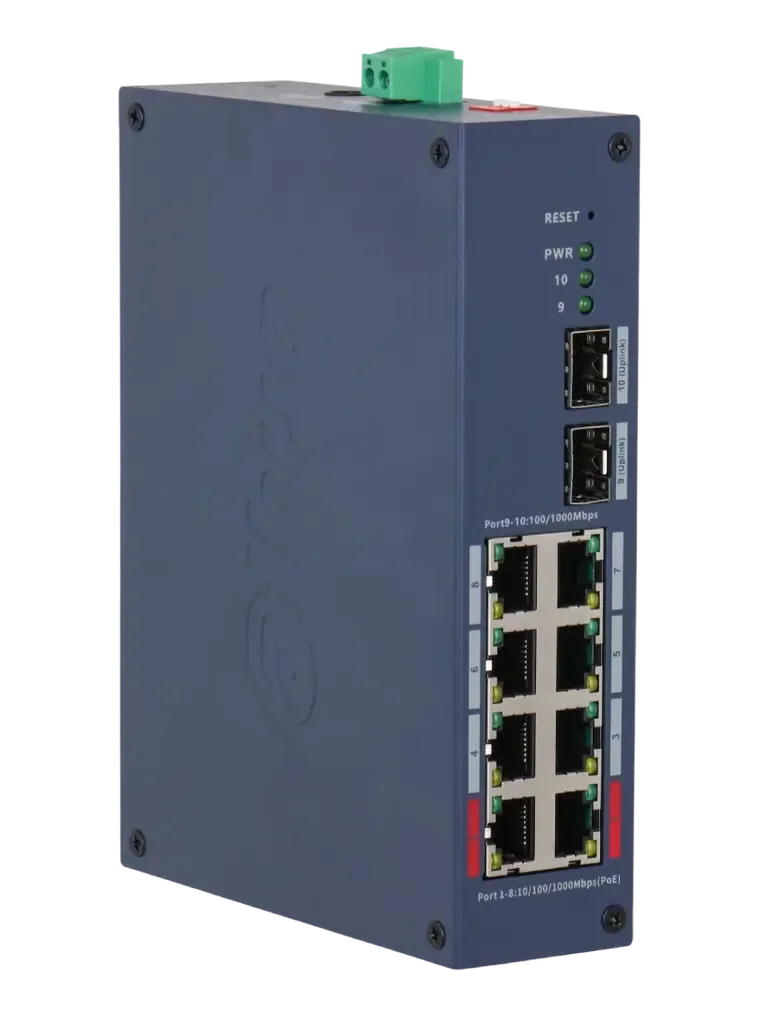 Dahua Gigabit Switch sa 8-Port PoE 10-Port Cloud Managed Indust. CHS4210-8GT-110