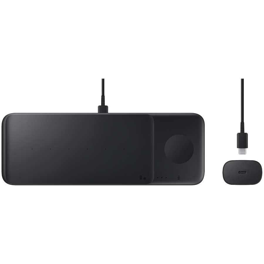SAMSUNG Fast Wireless Charger Trio Black With travel Adapter - slika 4