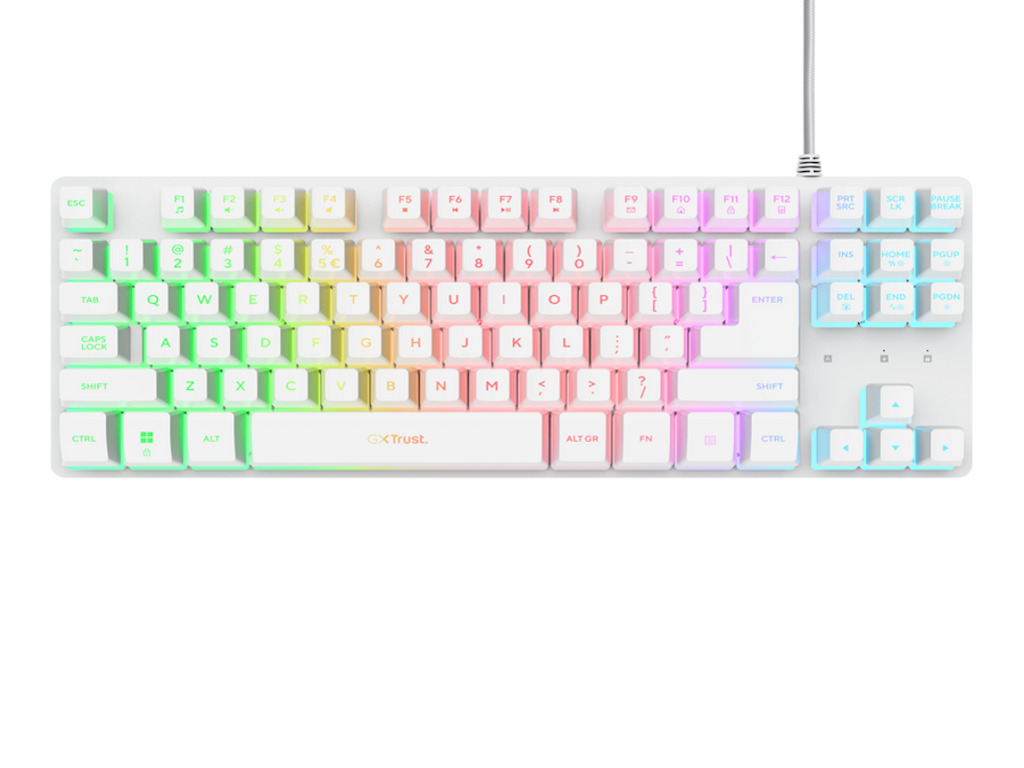 Trust GXT833 THADO tastatura, žičana, bijela, TKL, gaming - slika 2