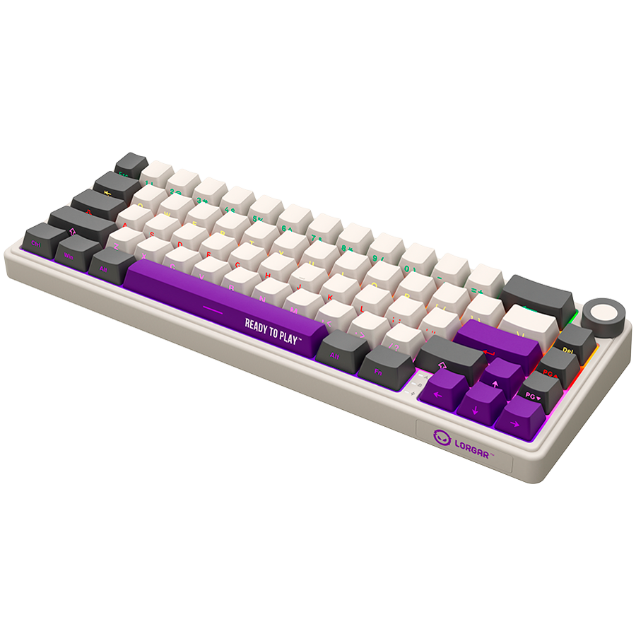 LORGAR KBP70MW, Wireless 65% Mechanical Gaming Keyboard Pro, Beige, EN layout - slika 2