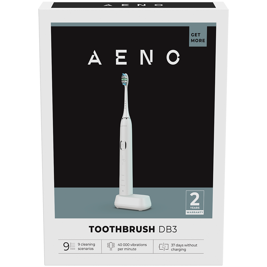 AENO Sonic Electric Toothbrush, DB3: White, 9 scenarios, with 3D touch, wireless charging, 46000rpm, 40 days without charging, IPX7 - slika 6