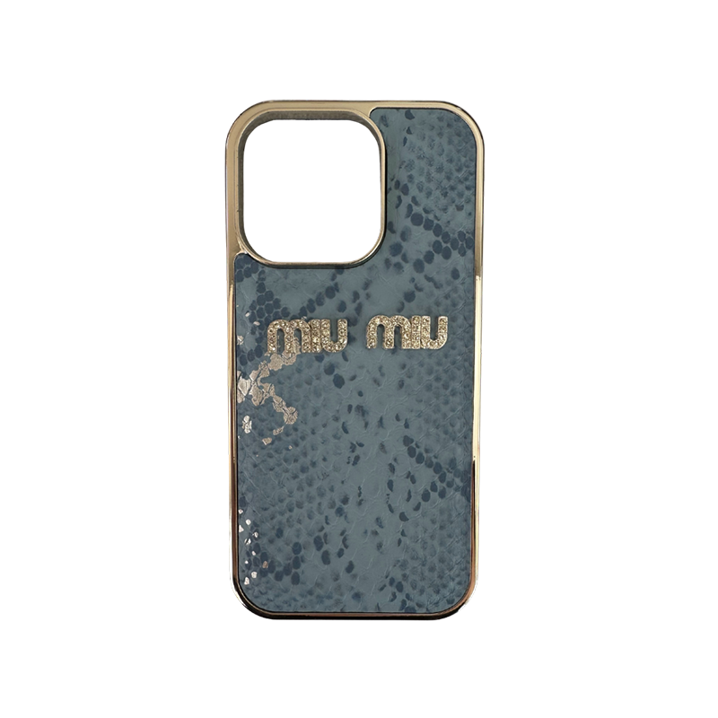 Shine MiuMiu maskica iPhone 16 Plava
