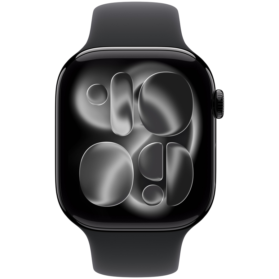 Apple Watch Series 11 GPS 46mm Jet Black Aluminium Case with Black Sport Band - M/L,Model A3333 - slika 2