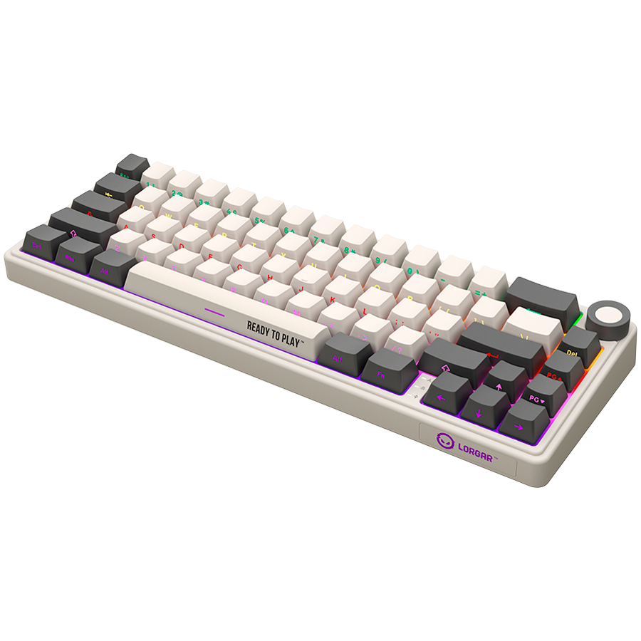 LORGAR KBP70MW, Wireless 65% Mechanical Gaming Keyboard Pro, Beige, EN layout - slika 7