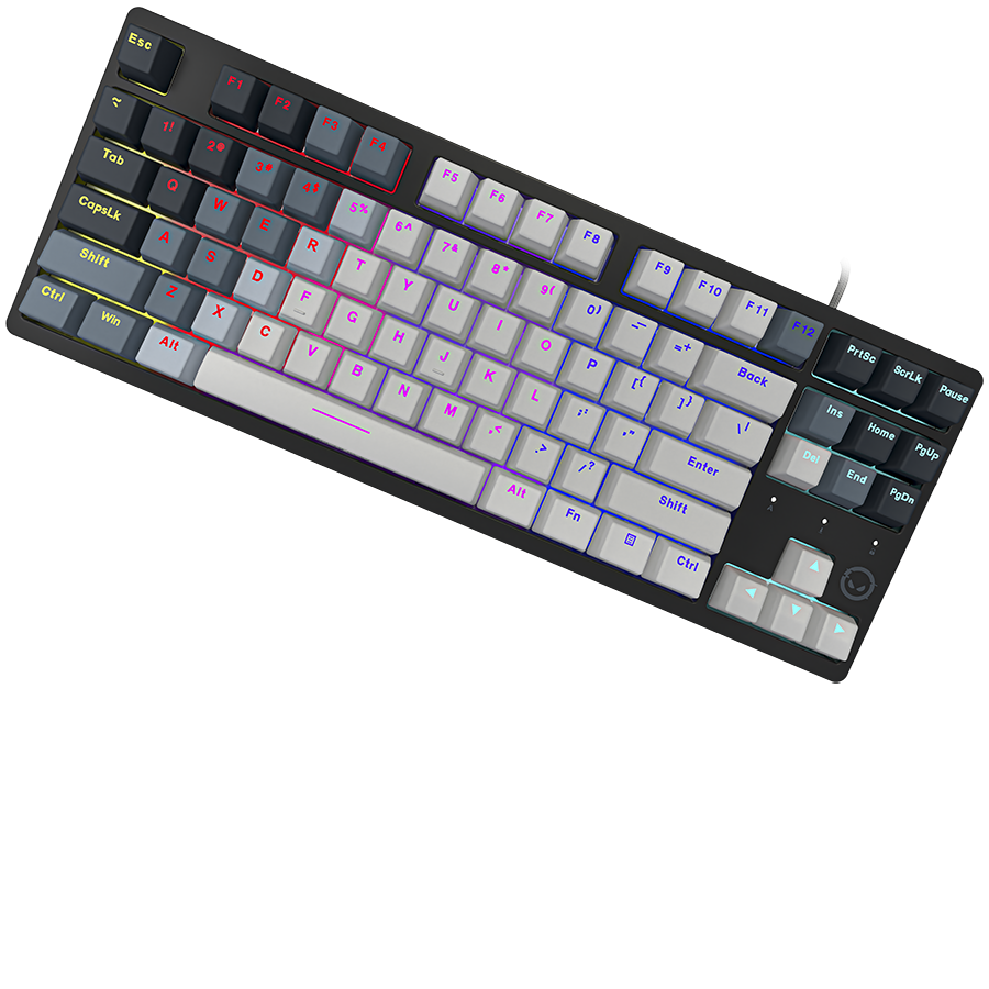 LORGAR Azar 514TKL, Wired RGB mechanical gaming keyboard, white, EN layout - slika 3