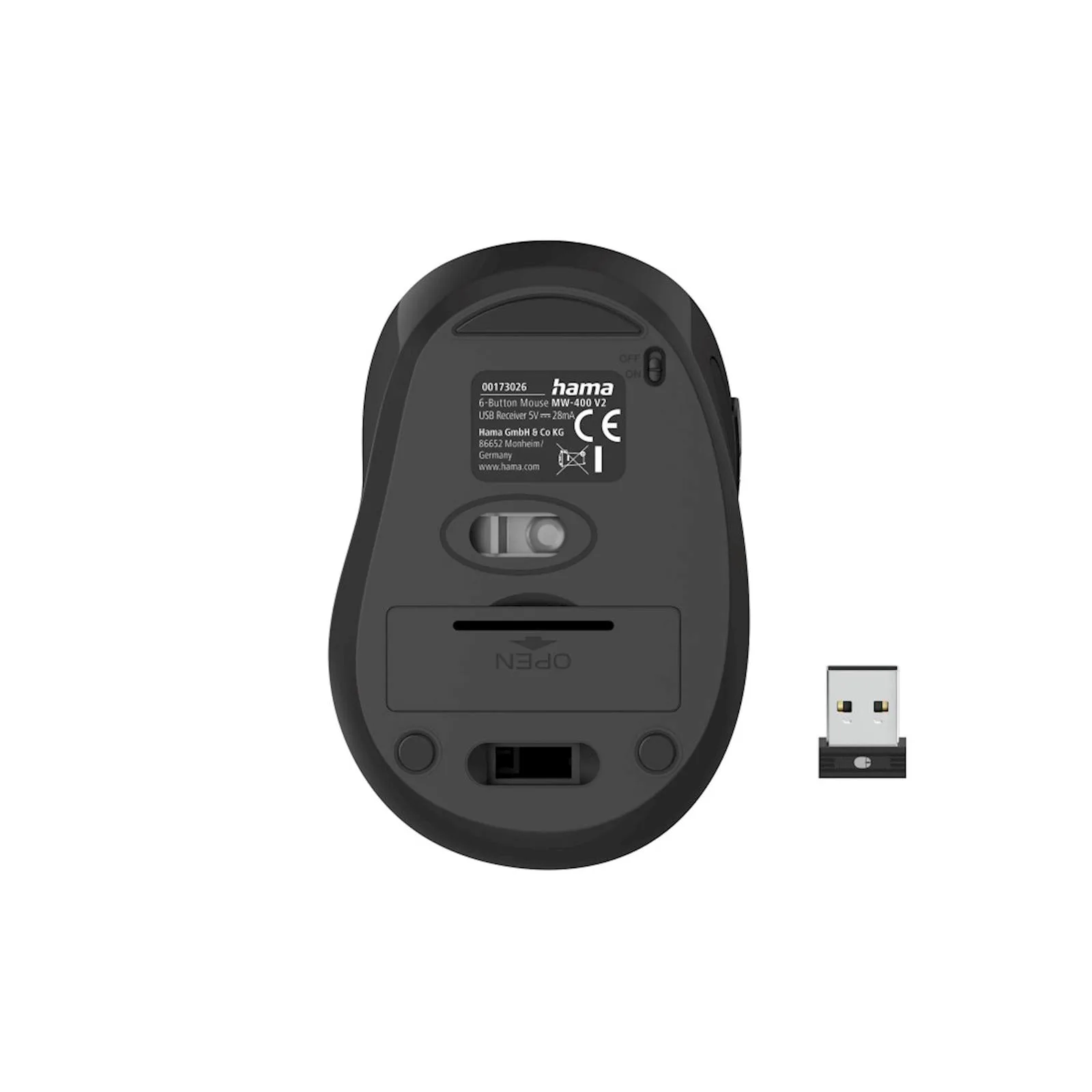 Bežični miš MW-400 V2" Optical 6-tipki Ergonomski - slika 3
