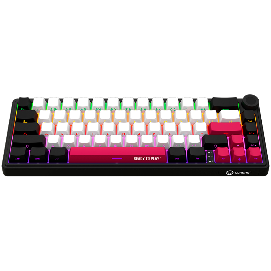 LORGAR KBP70MW, Wireless 65% Mechanical Gaming Keyboard Pro, Black/red, EN layout - slika 3
