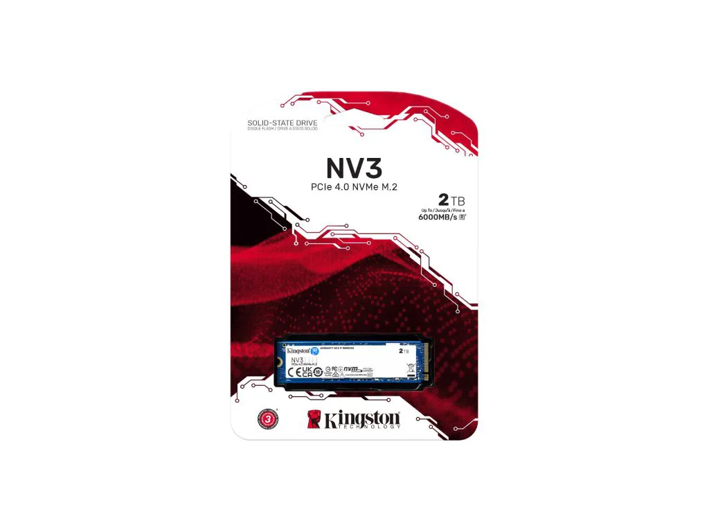 Kingston SSD 2TB NV3NVMe PCIe Gen 4.0x4R/W : 6000/5000MB/s - slika 3