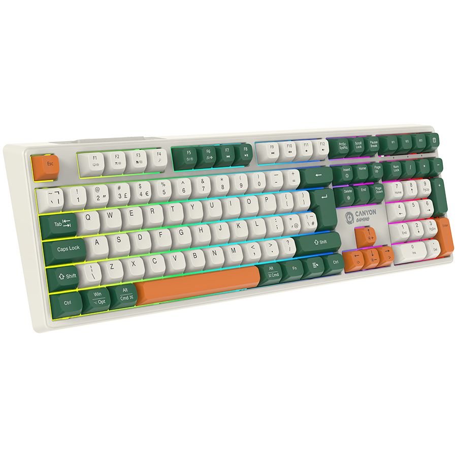 CANYON keyboard Shadder GKW-11 Mech RGB UK/US Wireless White - slika 4