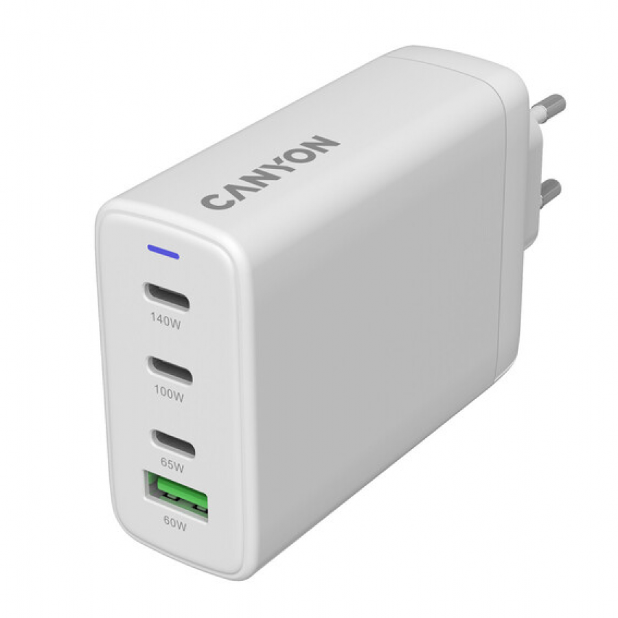 CANYON charger CU140ACC GaN 150W 3xPD 1xQC EU White - slika 4