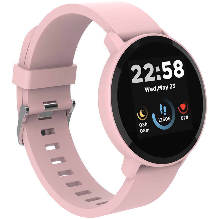 CANYON Lollypop SW-63, Smart watch, 1.3inches IPS full touch screen, Round watch, IP68 waterproof, multi-sport mode, BT5.0, compatibility with iOS and android, Pink, Host: 25.2*42.5*10.7mm, Strap: 20* - slika 2