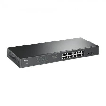 TP-Link TL-SG1218MPE 16-Port Gigabit PoE+ Easy Smart Switch,16 Gigabit PoE+ RJ45 Ports,2 x SFP, 2× combo gigabit SFP slots,802.3at/af,250W PoE Power,1U 19-inch Rack-mountable Steel Case,MTU/Port/Tag-b - slika 3