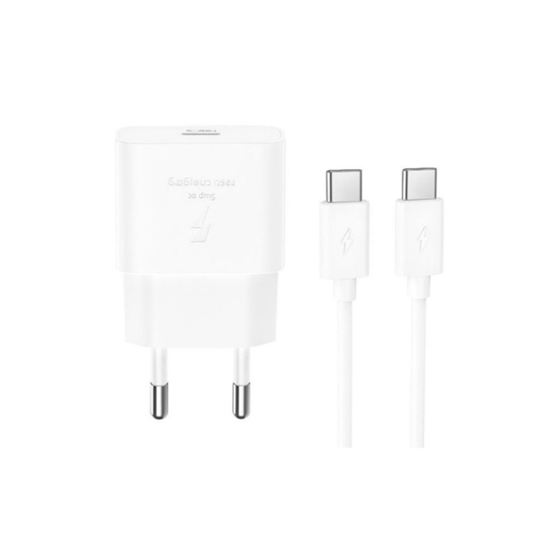 Kucni punjac XO L167 ulaz C 25W white + Type-C cable - slika 2