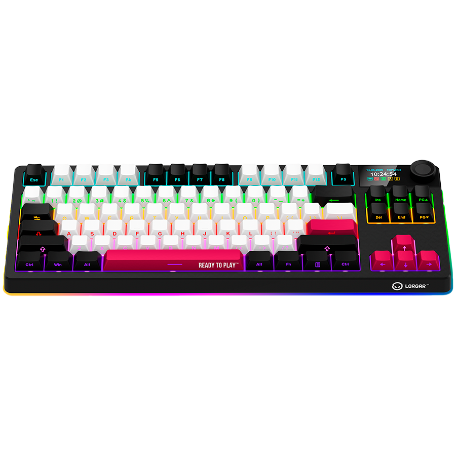 LORGAR KBP70TKLW, Wireless TKL Mechanical Gaming Keyboard Pro, Black/red, EN layout - slika 3
