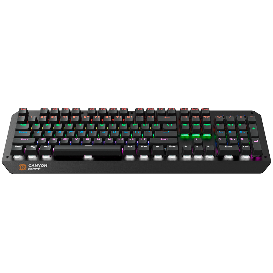 CANYON Wired multimedia gaming keyboard with lighting effect, 108pcs rainbow LED, Numbers 104keys, EN double injection layout, cable length 1.8M - slika 2