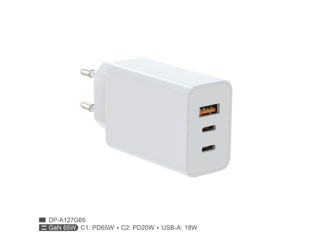Zidni punjac FULMOVA GAN  65WZa tablete, laptope i telefone - slika 2