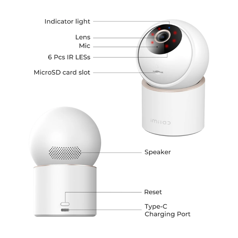 Xiaomi Mijia IMILAB C40 Home Camera 360° 4K - slika 2