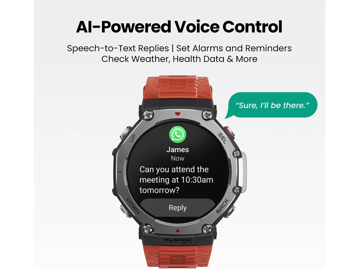 Amazfit T REX 3 Lava 1.5" AMOLED; 27 days battery life; GPS; 100 ATM vodootporan - slika 3