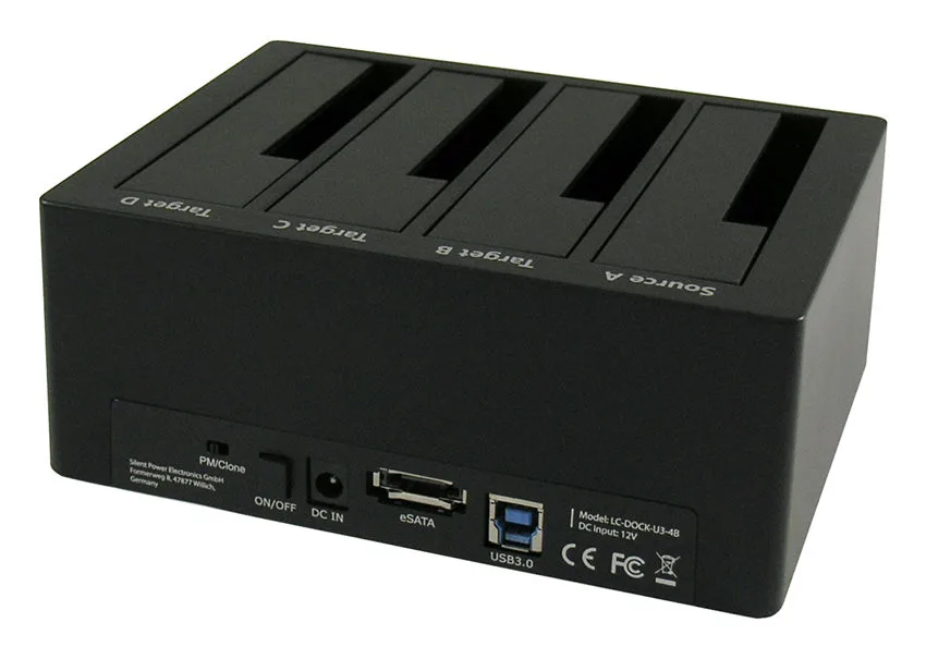 LC-Power LC-DOCK-U3-4BHDD docking station2,5"/3,5" SATA HDDs/SSDs - slika 2