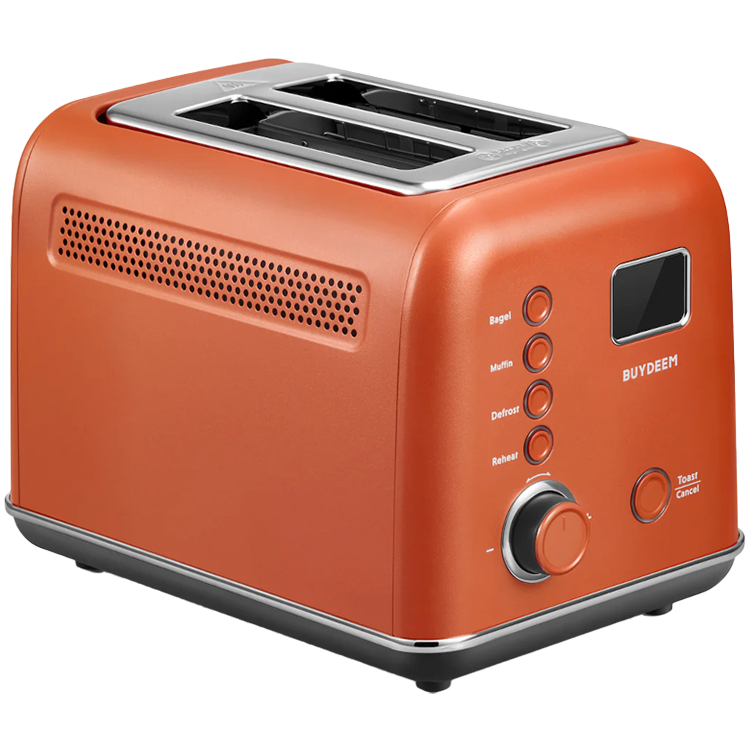 BUYDEEM 2 Slice Automatic Metal Toaster, model DT730E, color Koi Red, EU