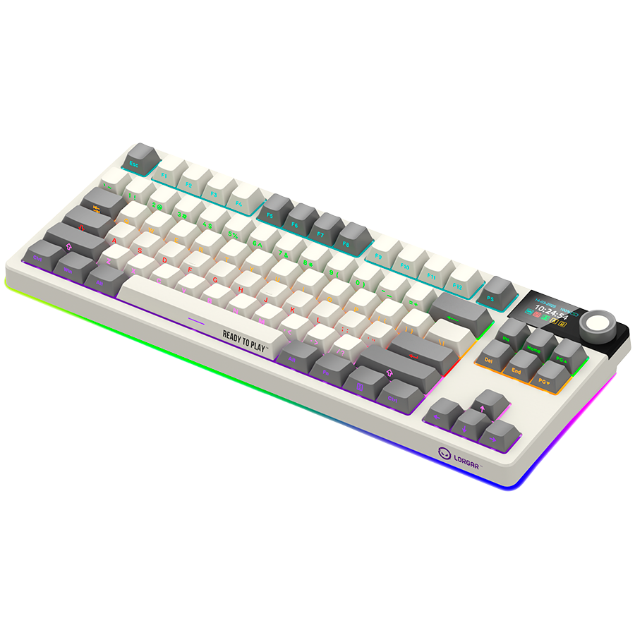 LORGAR KBP70TKLW, Wireless TKL Mechanical Gaming Keyboard Pro, Beige, EN layout - slika 7