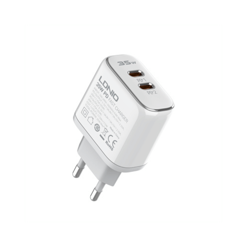 Kucni punjac LDNIO A2528C 35W PD (USB-C + USB-C) USB-C + kabal Lightning - slika 2