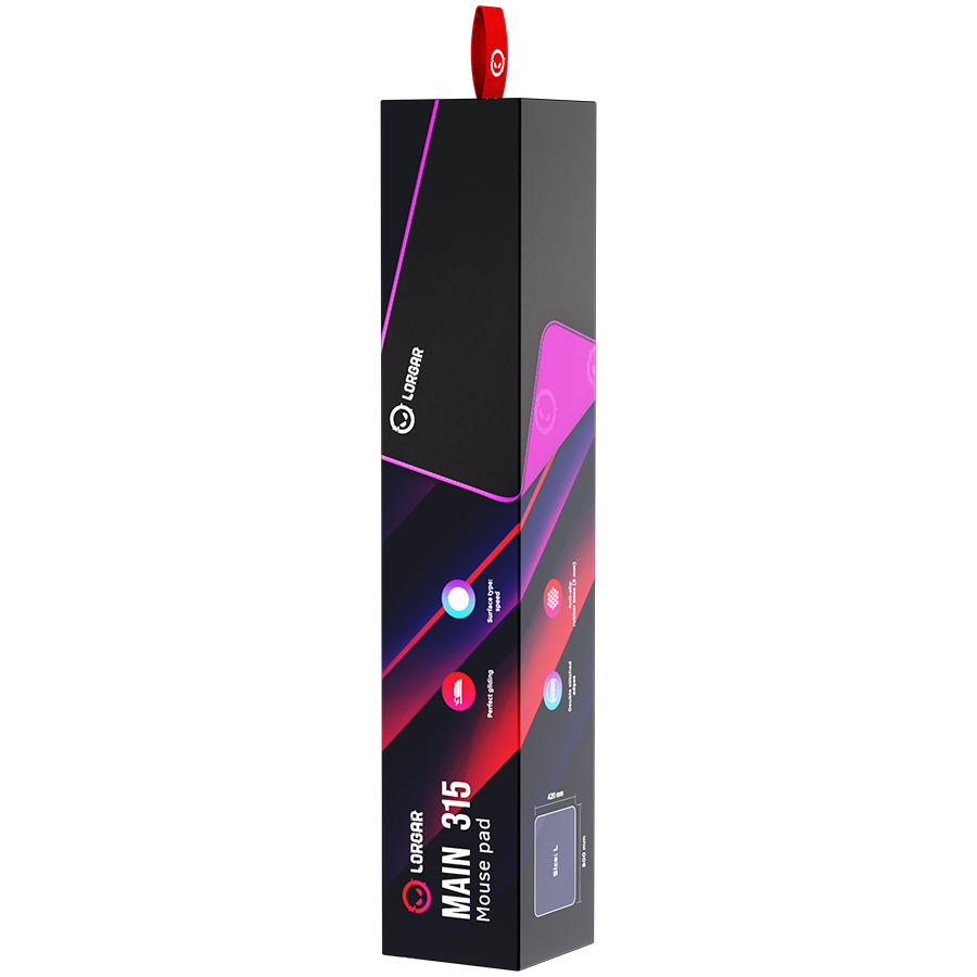 Lorgar Main 315, Gaming mouse pad, High-speed surface, Purple anti-slip rubber base, size: 500mm x 420mm x 3mm, weight 0.39kg - slika 8
