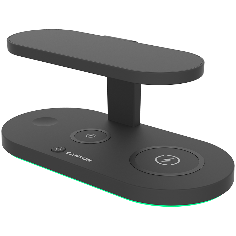 CANYON wireless charger WS-501 15W 5in1 UV Black - slika 2