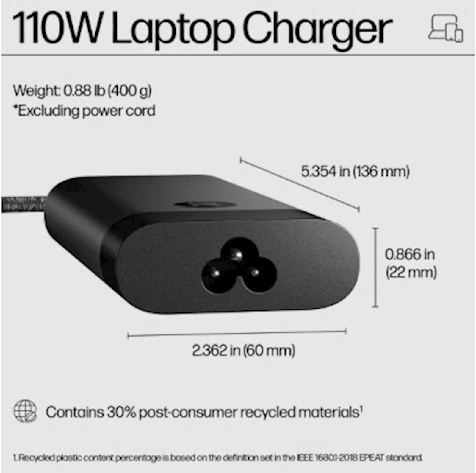 Punjač za laptop HP USB-C 110W (8B3Y2UT) - slika 3