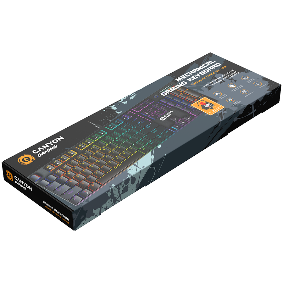 CANYON keyboard Cometstrike GK-55 EN Wired - slika 5