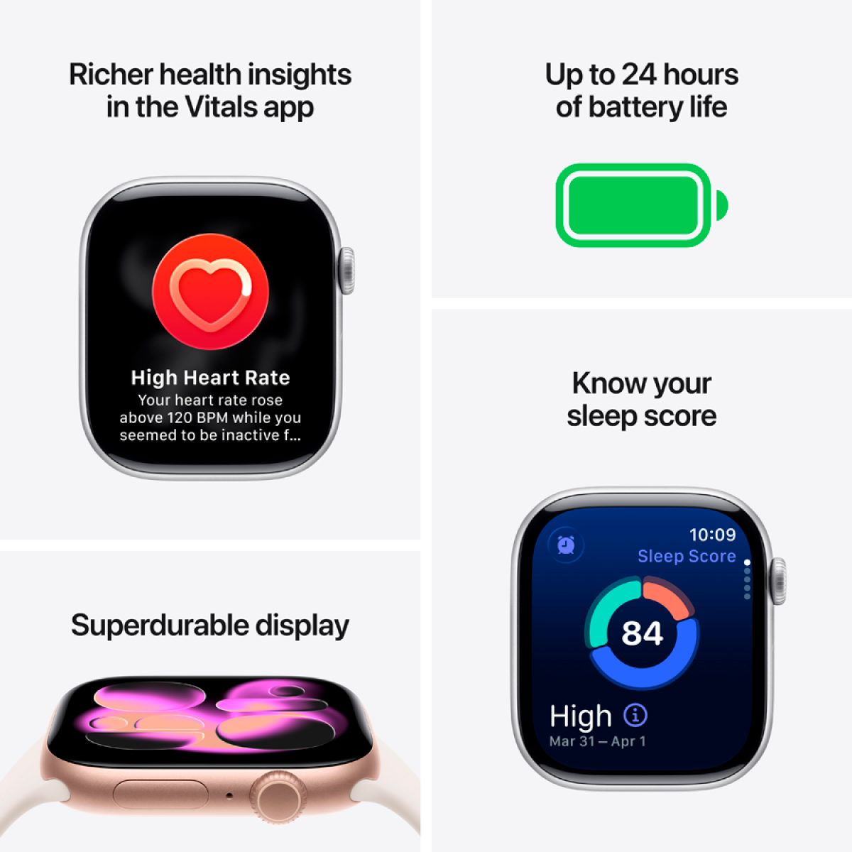 Apple Watch Series 11 GPS 42mm Space Grey Aluminium Case with Black Sport Band - S/M,Model A3331 - slika 7