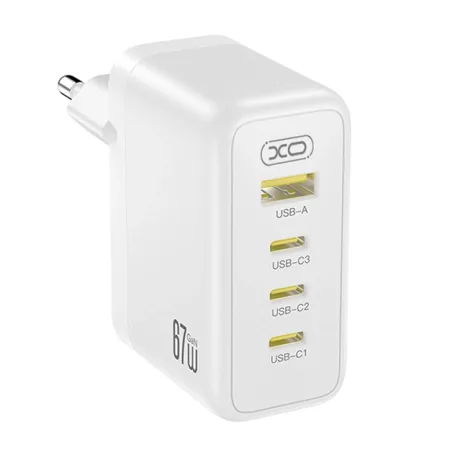 XO Charger CE39 3x USB-C + USB-A 67W Fast Charger - slika 2