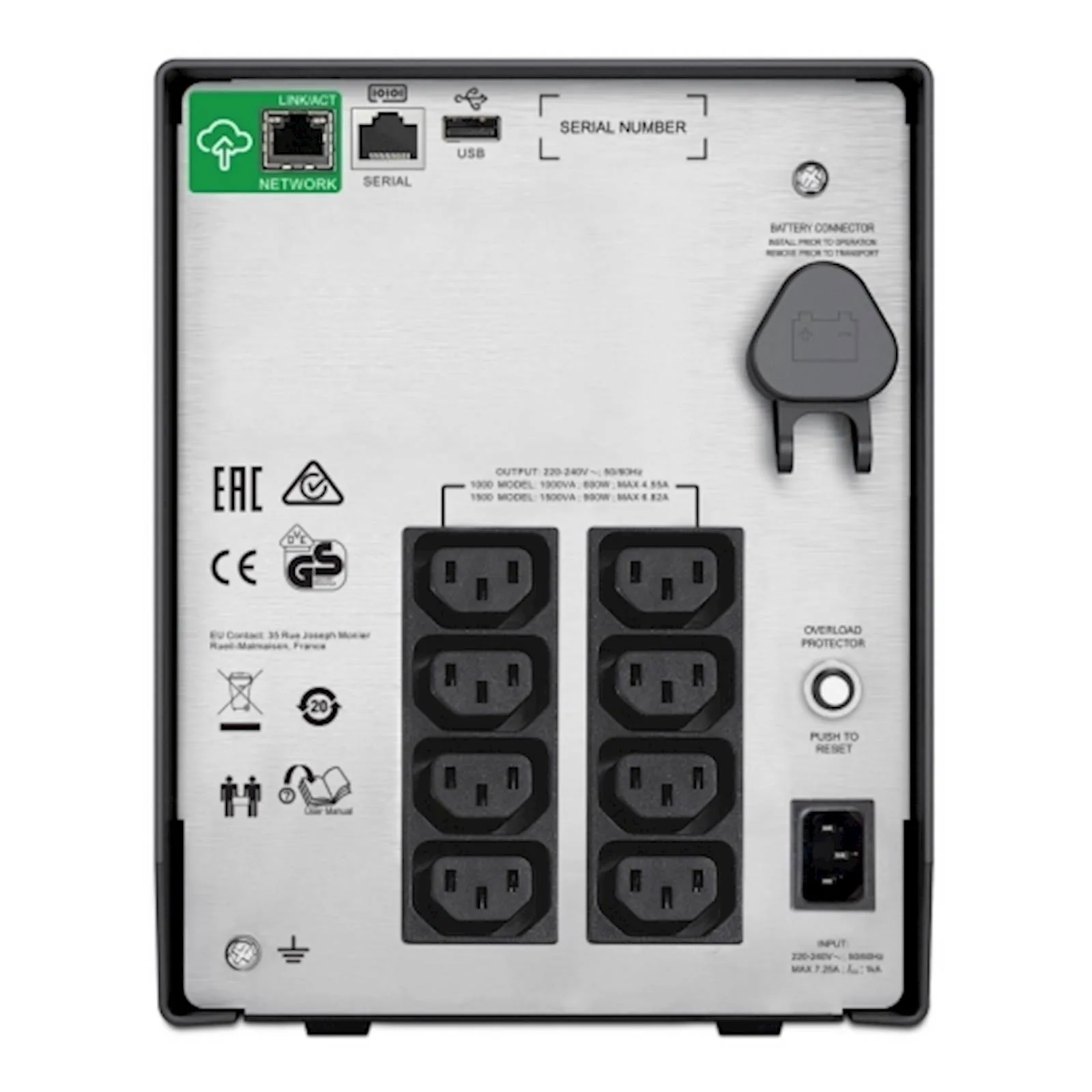 Smart-UPS C APC 3000VA, Twr, 8x IEC C13+1x IEC C19 - slika 3
