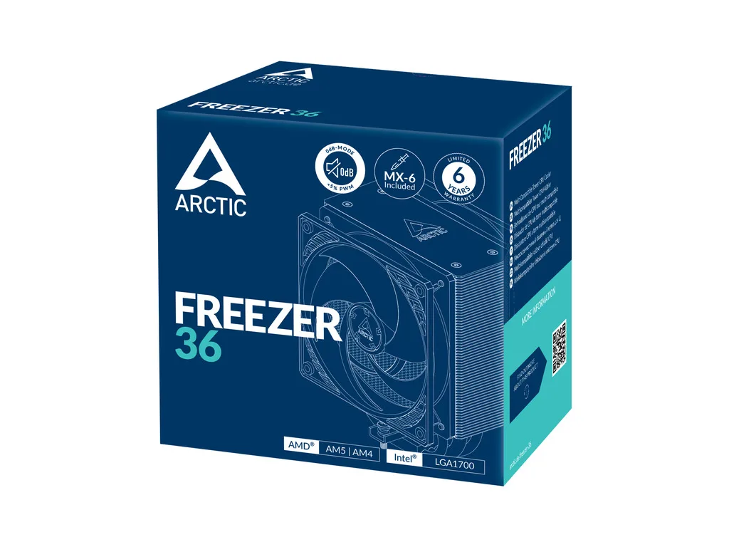 Arctic Freezer 36, CPU cooler1851, 1700, AM4, AM5 - slika 3