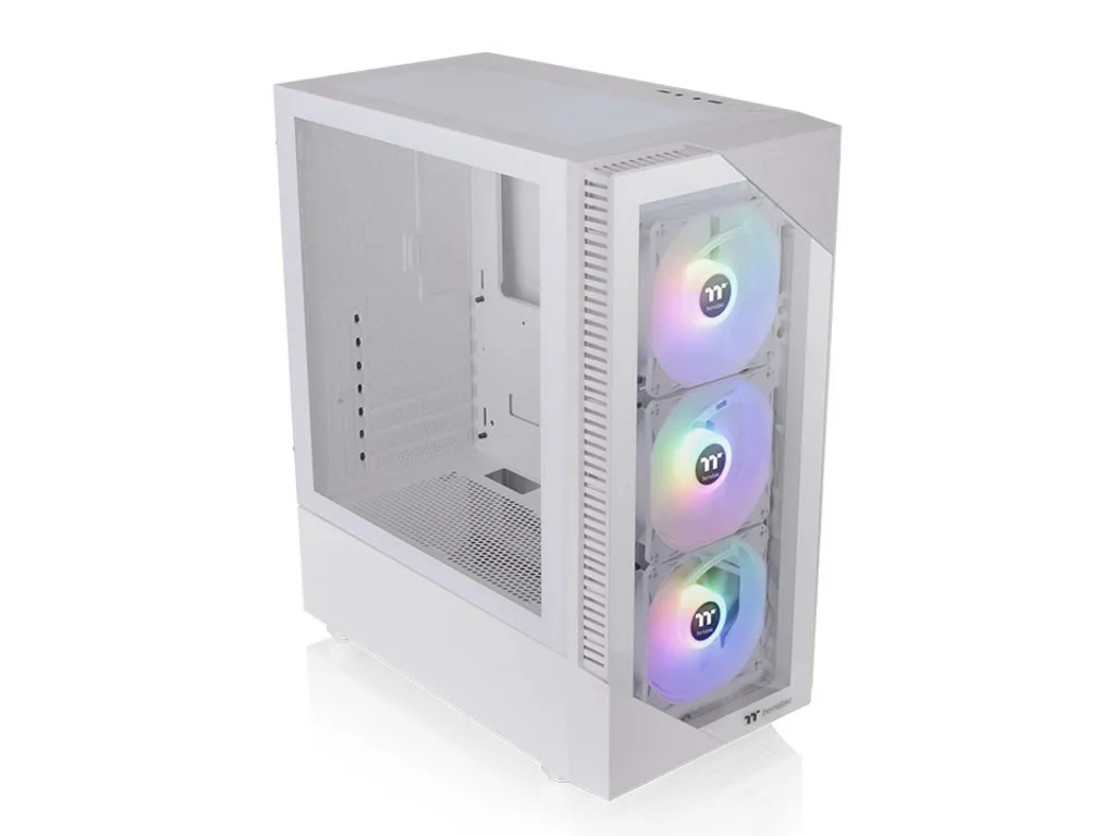 Thermaltake View 200 ARGB Snow Mid tower, tempered glass, 3x 120mm ARGB Lite fan - slika 4