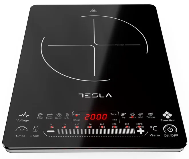 TESLA Indukcijski rešo IC400BSnaga 2000 W; Touch dugmići; 8 nivoa snage i temperature; 9 prog kuh - slika 2